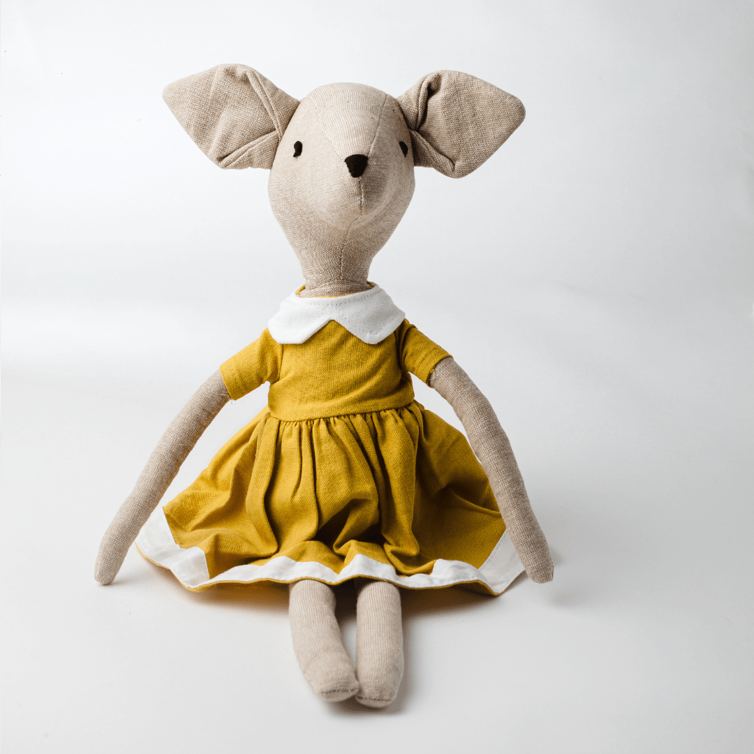 Elaine Mouse Heirloom Cotton Keepsake Toy