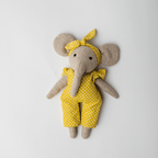 Lola the Dainty Elephant Heirloom Cotton Soft Toy for Little Ones