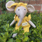 Lola the Dainty Elephant Heirloom Cotton Soft Toy for Little Ones