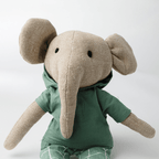 Lucas - The Groovy Elephant Heirloom Cotton Soft Toy for Little Ones