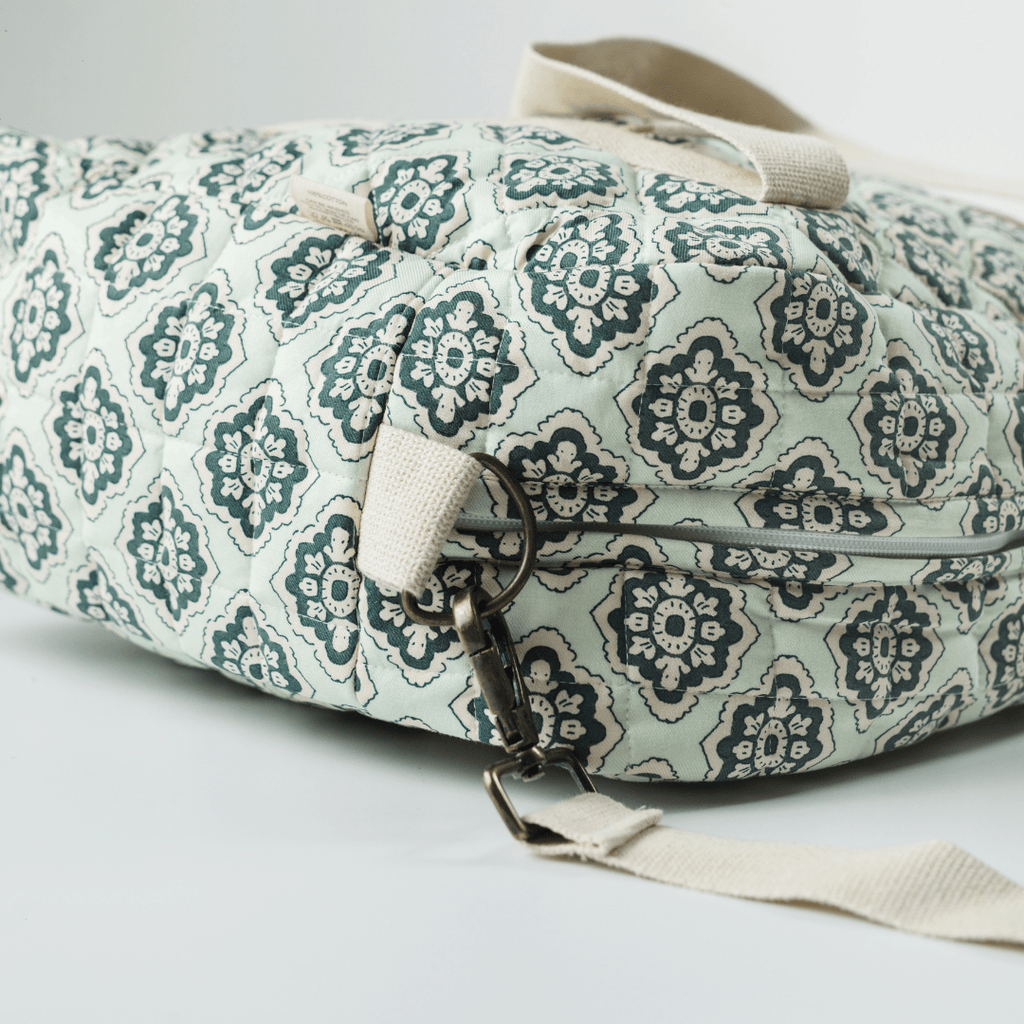 Emerald Trellis Nappy Bag (100% Cotton)
