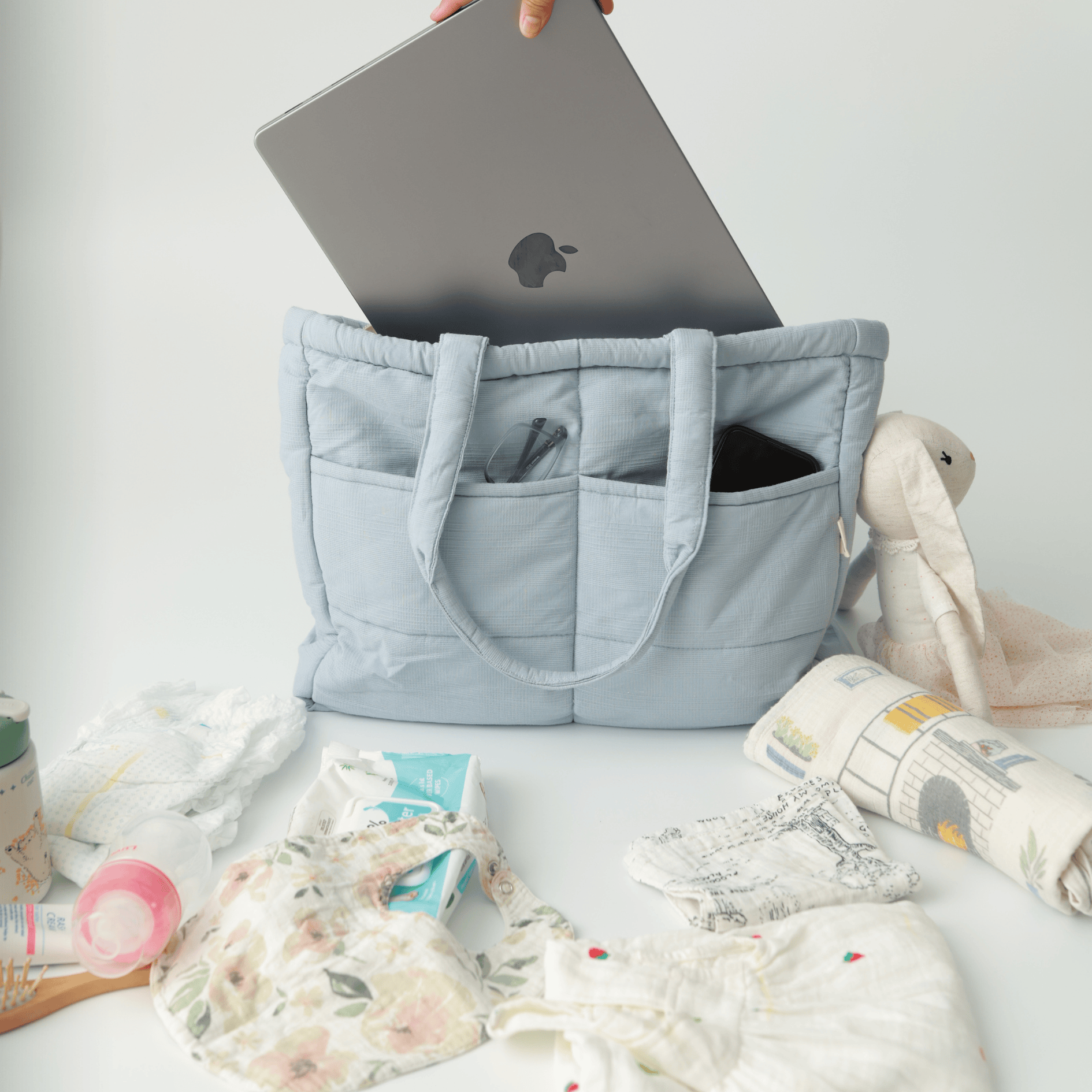 Frost Tote Nappy Bag (100% Cotton)