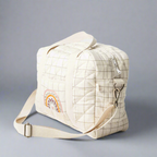 Hand Embroidered Rainbow Cotton Nappy Bag