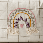 Hand Embroidered Rainbow Cotton Nappy Bag
