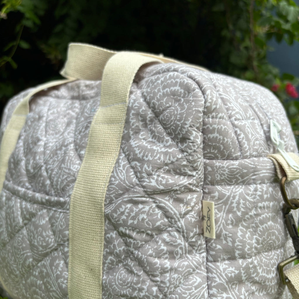 Latte Garden Nappy Bag (100% Cotton)