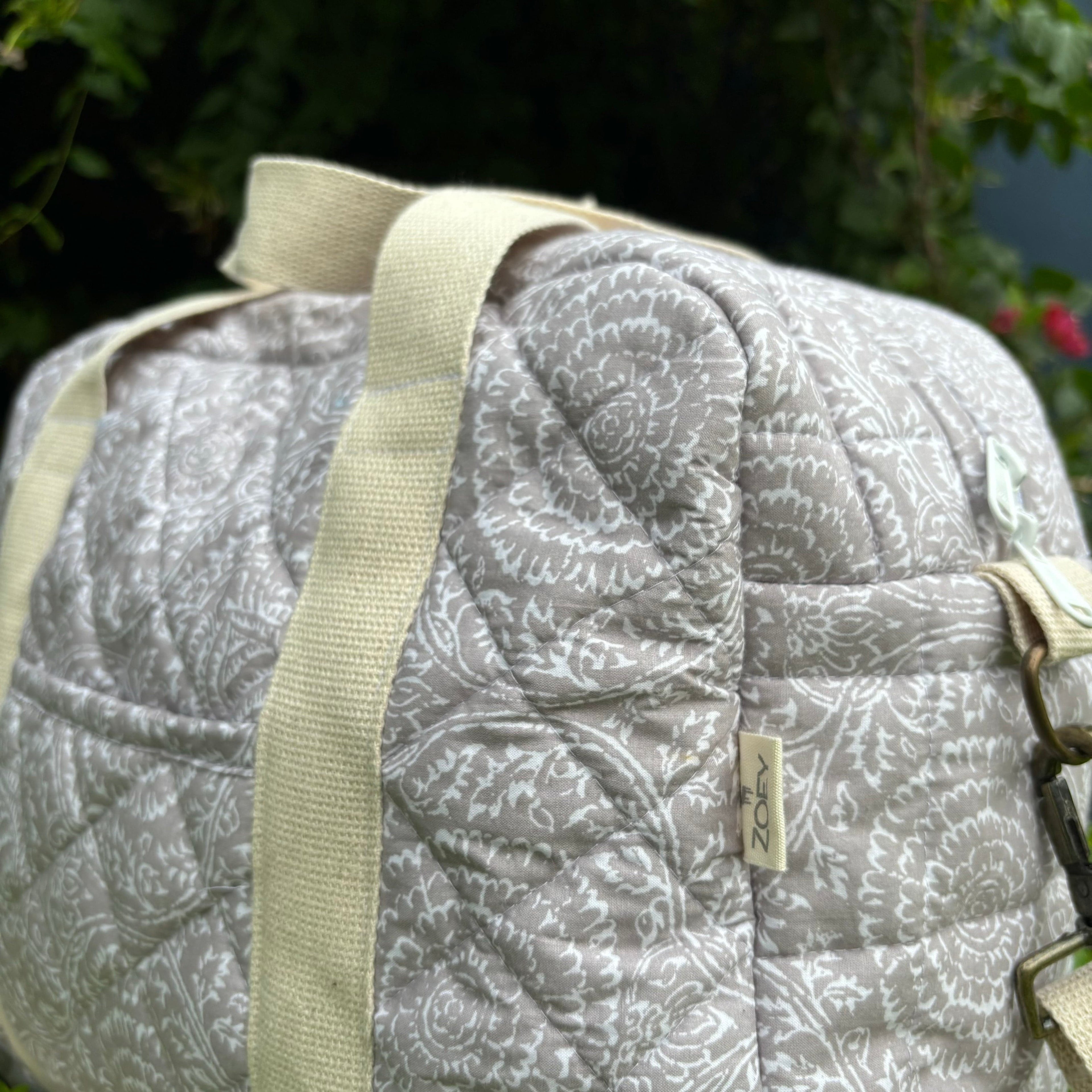 Latte Garden Nappy Bag (100% Cotton)