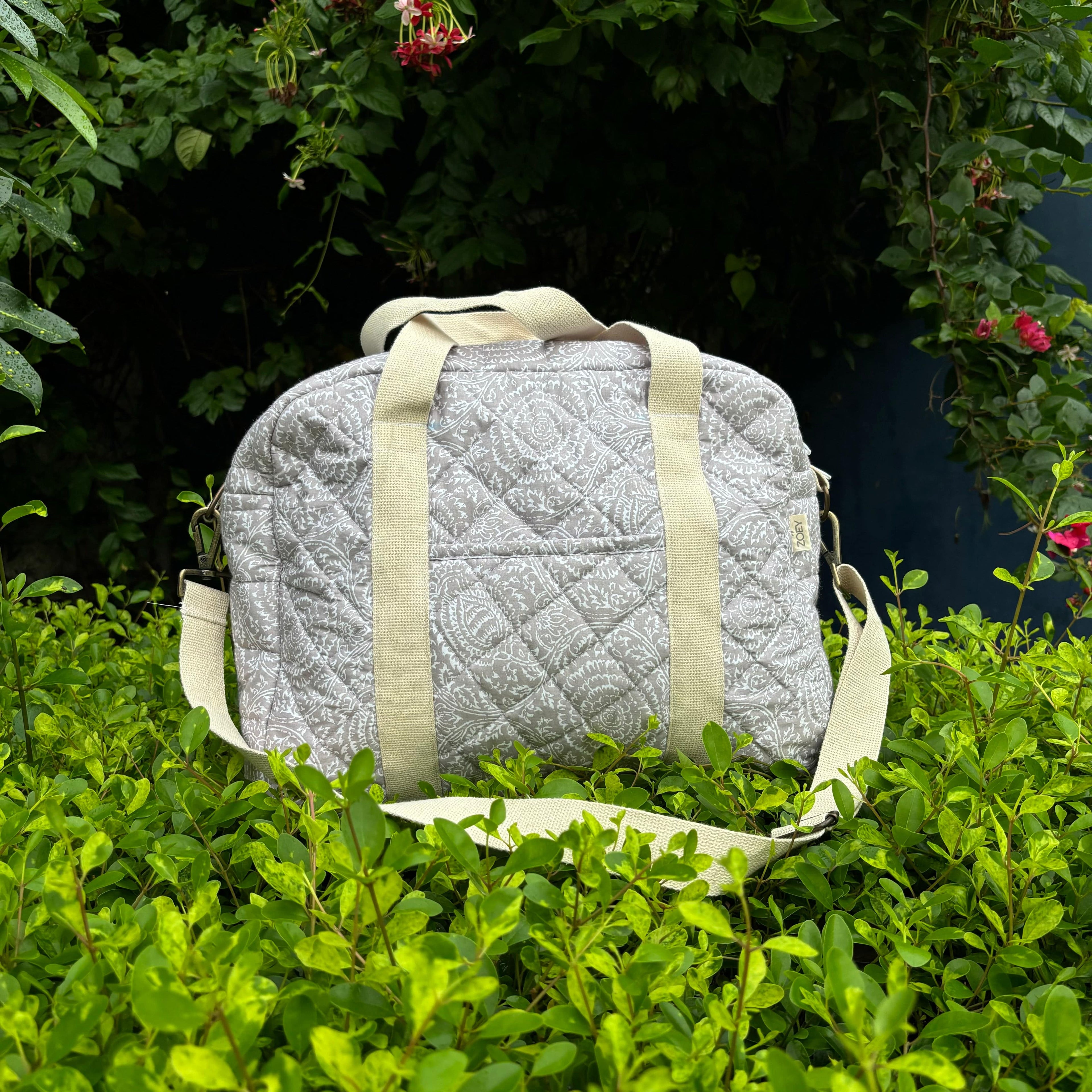 Latte Garden Nappy Bag (100% Cotton)