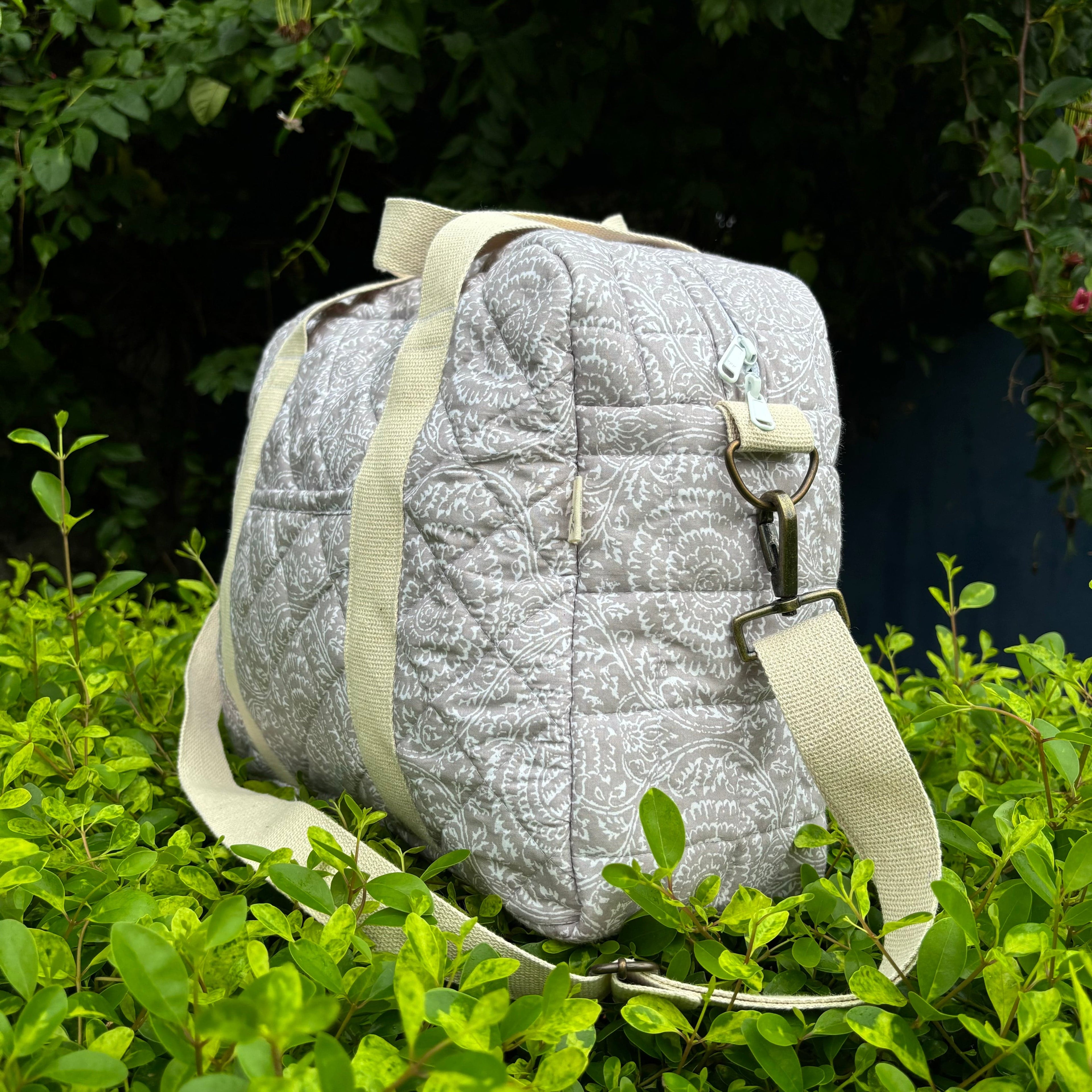 Latte Garden Nappy Bag (100% Cotton)