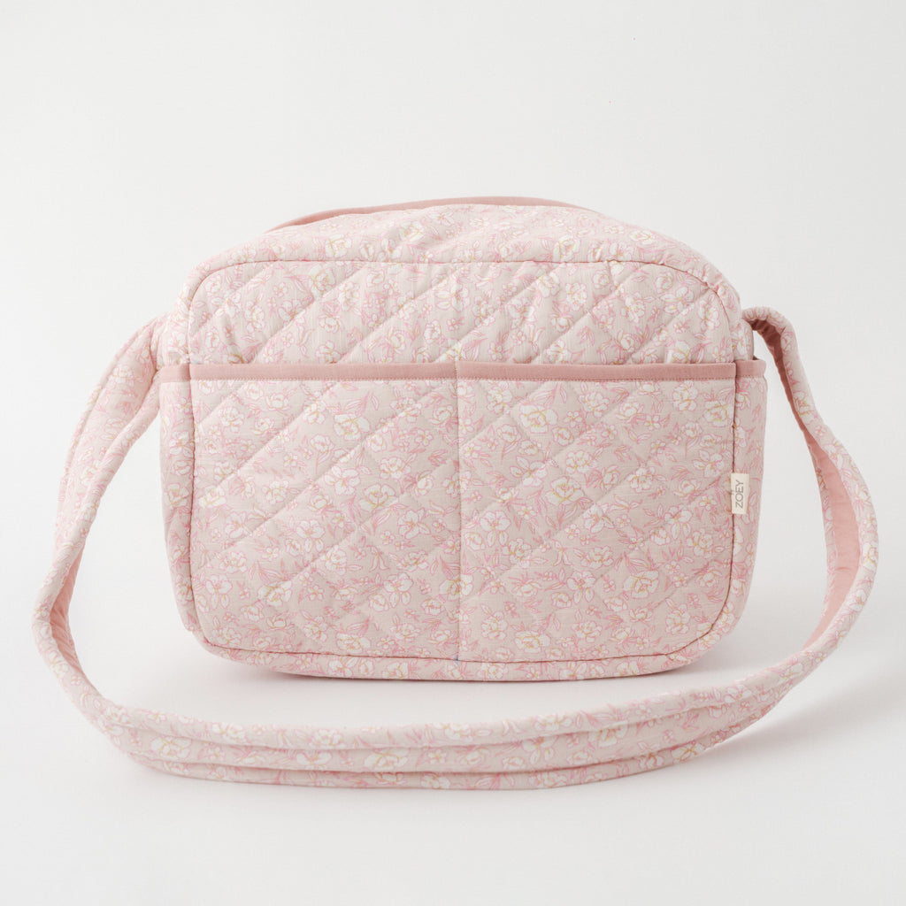 Sakura Blossom Nappy Bag (100% Cotton with diamond Quilting)