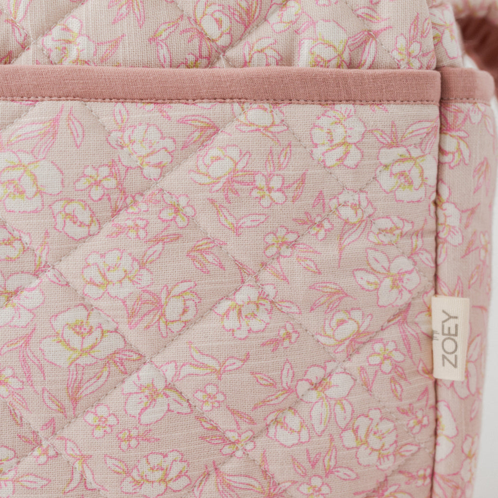 Sakura Blossom Nappy Bag (100% Cotton with diamond Quilting)