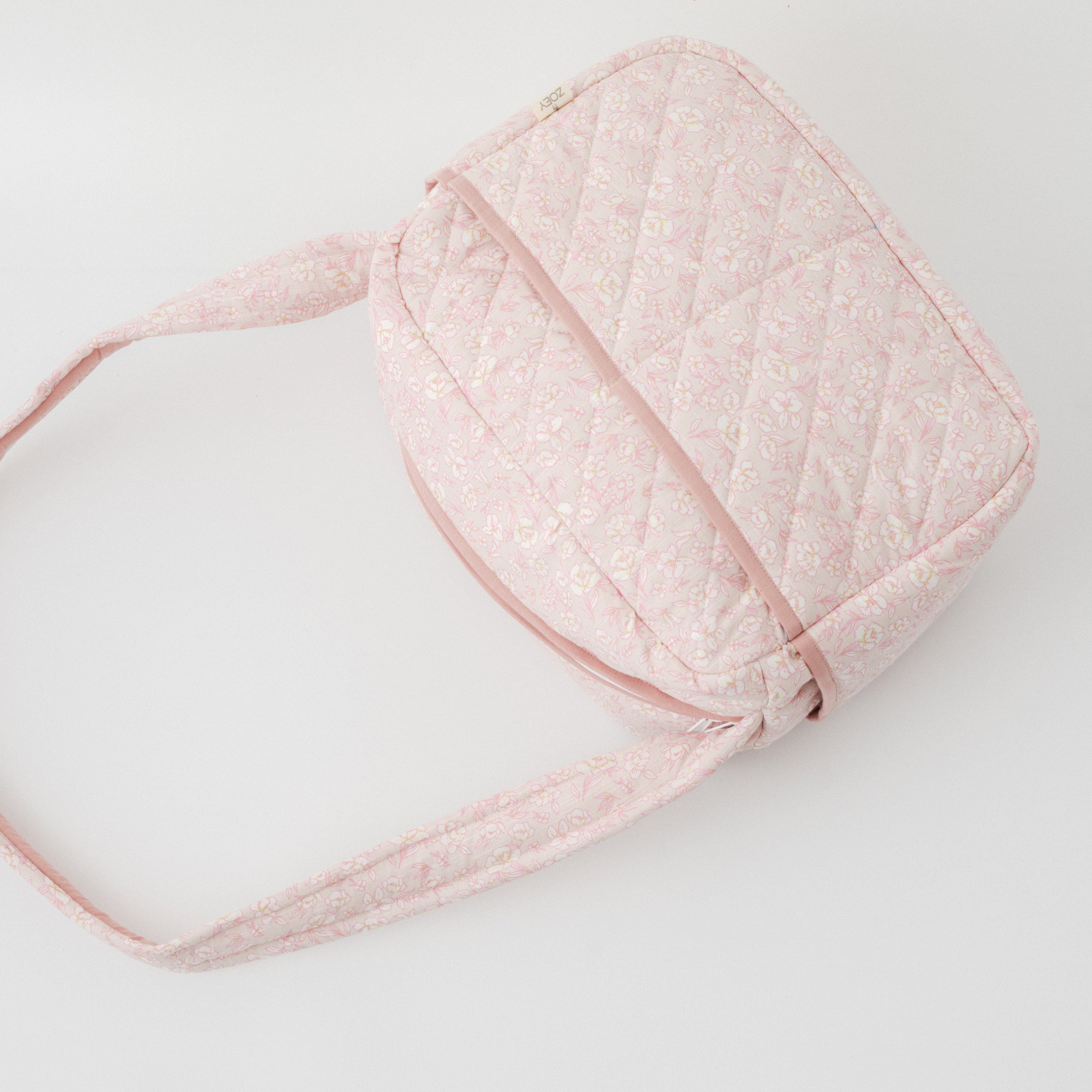 Sakura Blossom Nappy Bag (100% Cotton with diamond Quilting)