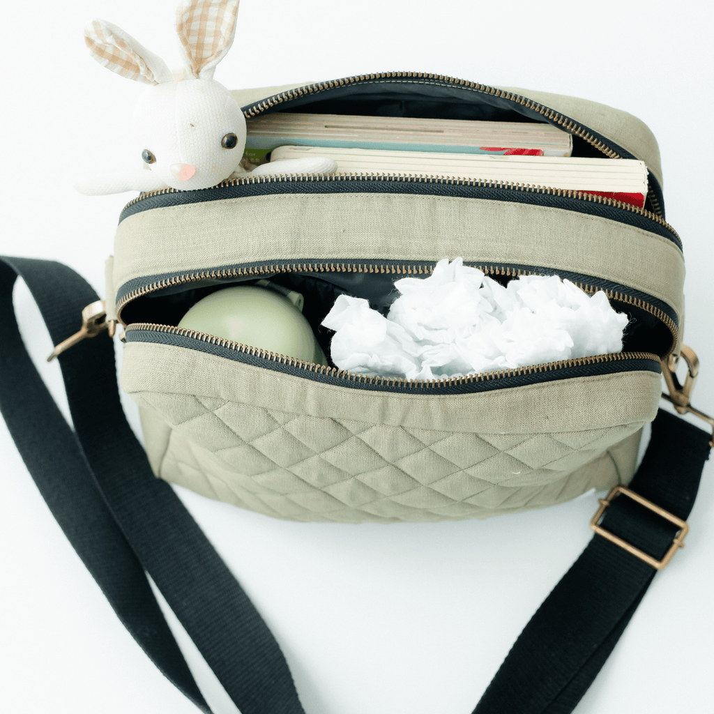 The GoGreen Sling Nappy Bag (Linen Cotton - Green)