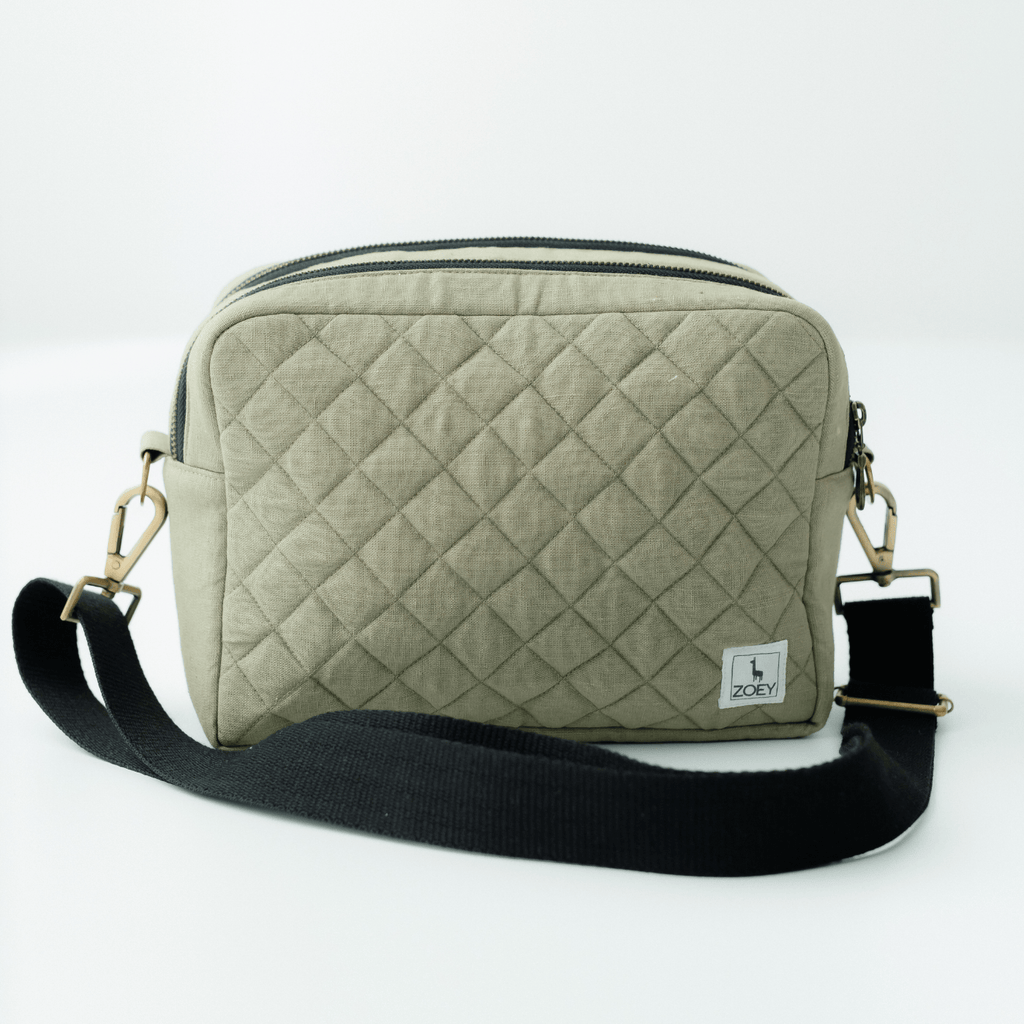 The GoGreen Sling Nappy Bag (Linen Cotton - Green)