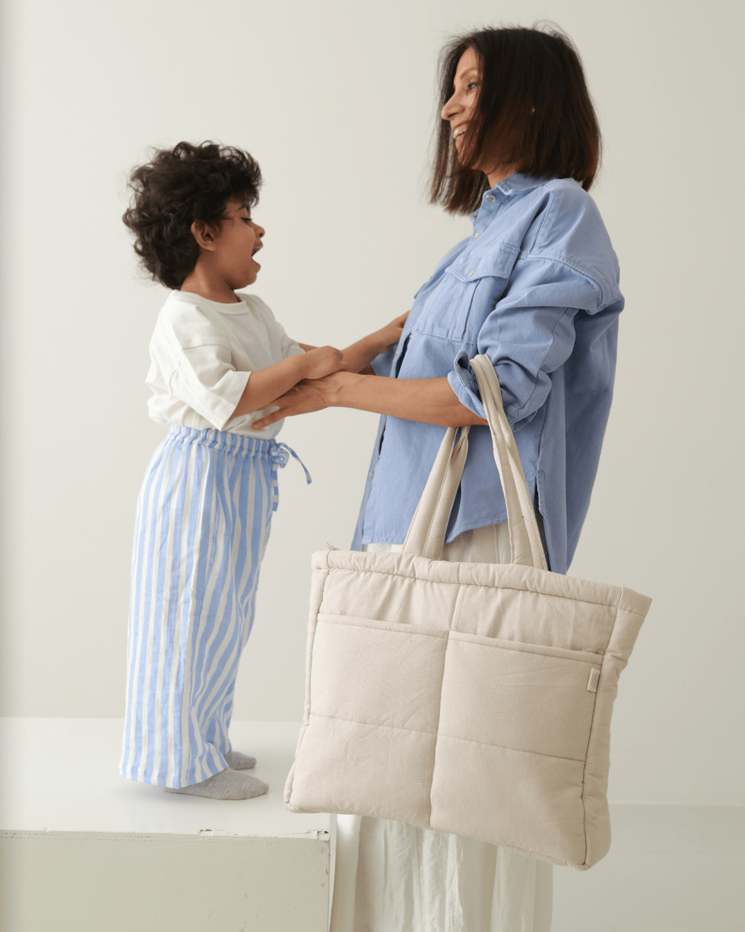 Vanilla Tote Nappy Bag (100% Cotton)