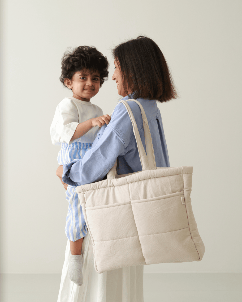 Vanilla Tote Nappy Bag (100% Cotton)